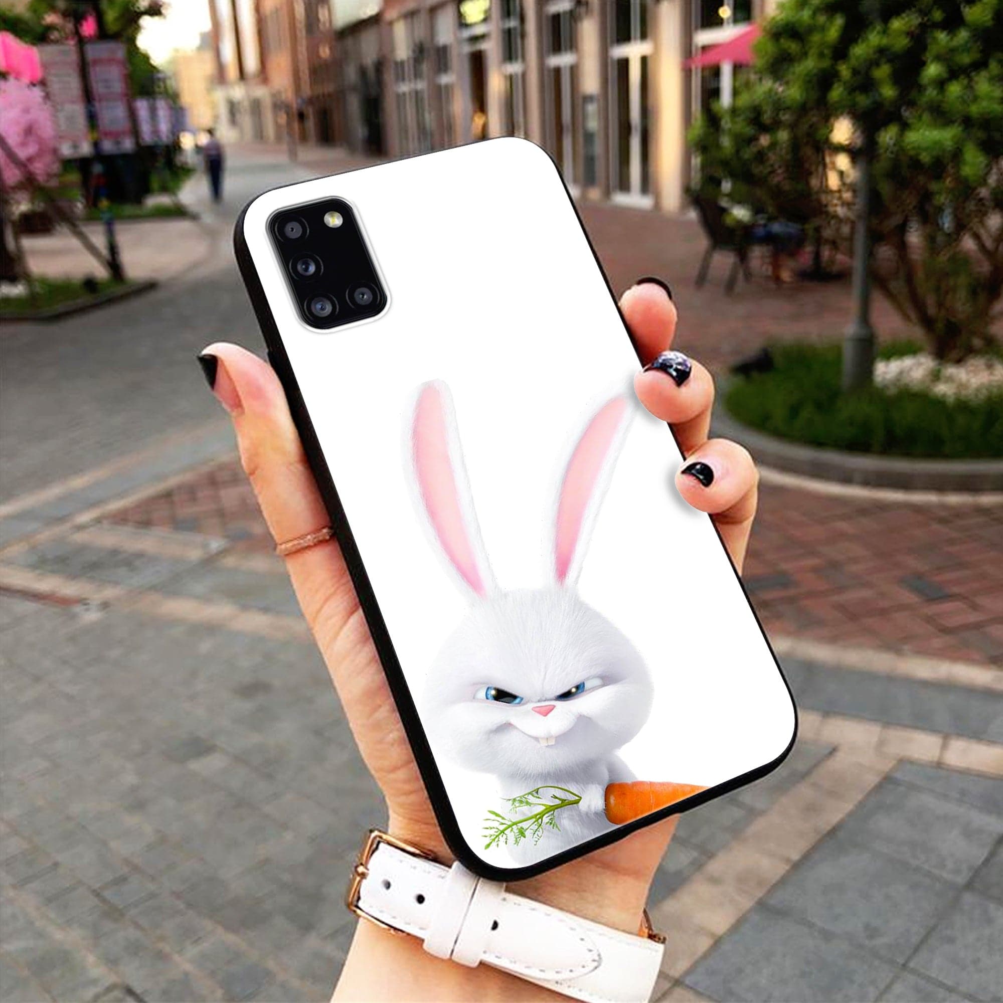 Cute Rabbit Design - HQ Ultra Shine Premium Metal Phone Case All Models
