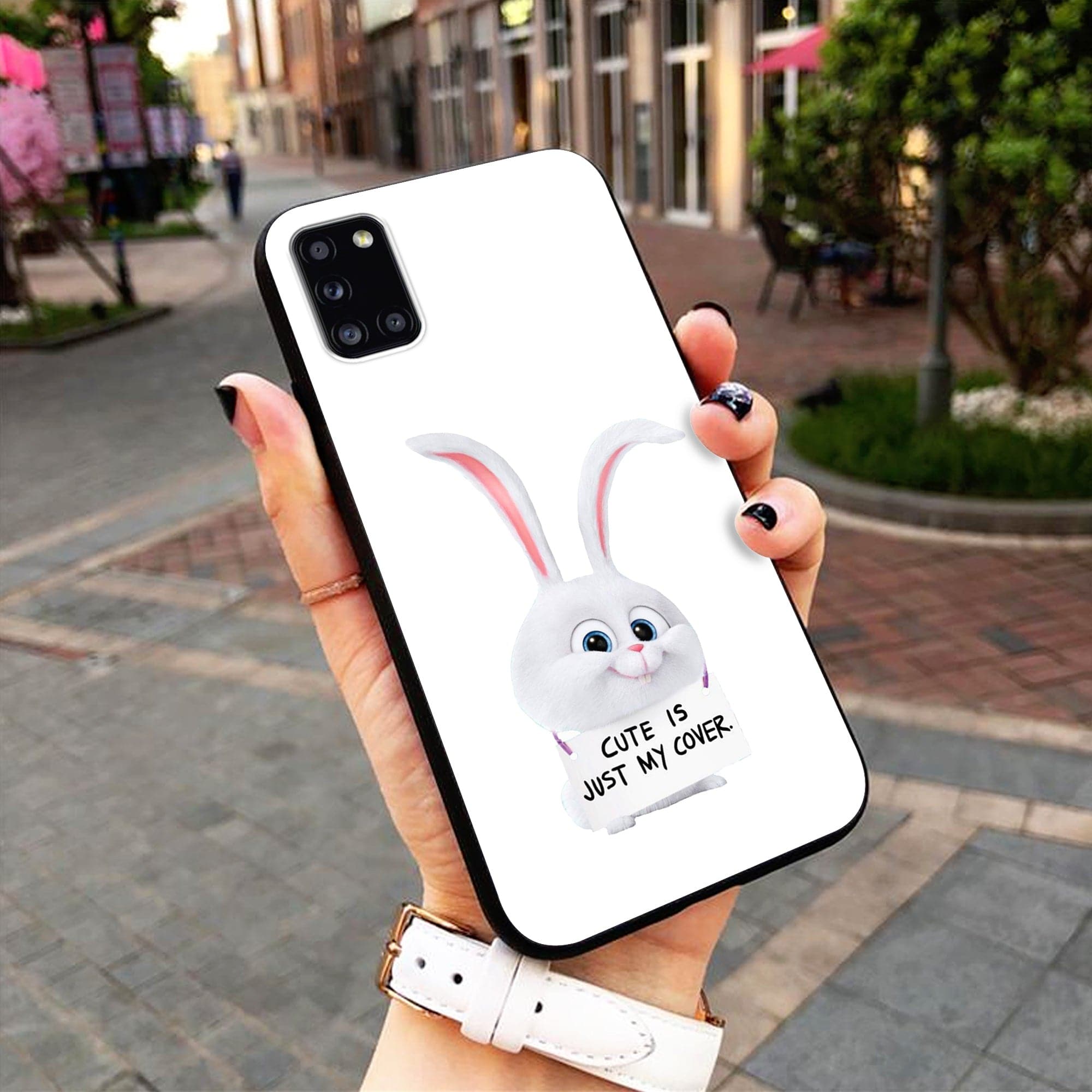 Cute Rabbit Design - HQ Ultra Shine Premium Metal Phone Case All Models