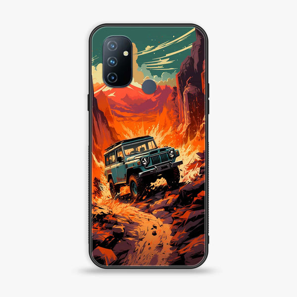 OnePlus Nord N100 - Jeep Offroad - Premium Printed Glass soft Bumper Shock Proof Case