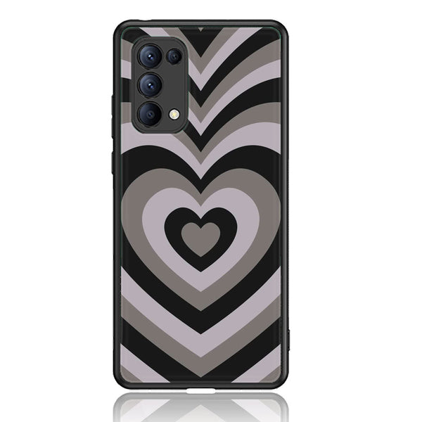 Oppo Reno 4 4G Heart Beat Series  Premium Printed Glass soft Bumper shock Proof Case