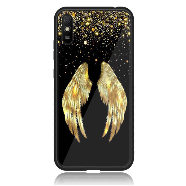 Xiaomi Redmi 9i - Angel Wings Series - Premium Printed Glass soft Bumper shock Proof Case