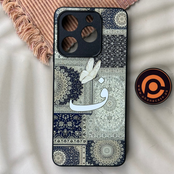 Realme C63 - Persian Calligraphy Art 16 - Alphabet (ف) - Premium Metal Printed soft Bumper shock Proof Case CS-42856