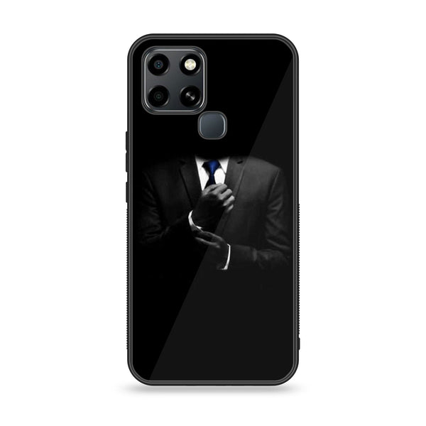 Infinix Smart 6 HD - Black Art Series - Premium Printed Glass soft Bumper shock Proof Case