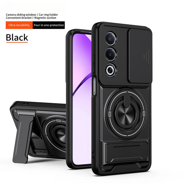 Vivo V70 FE - Tactical Stealth MagSafe Case with Sliding Lens, Ring Holder & Kickstand