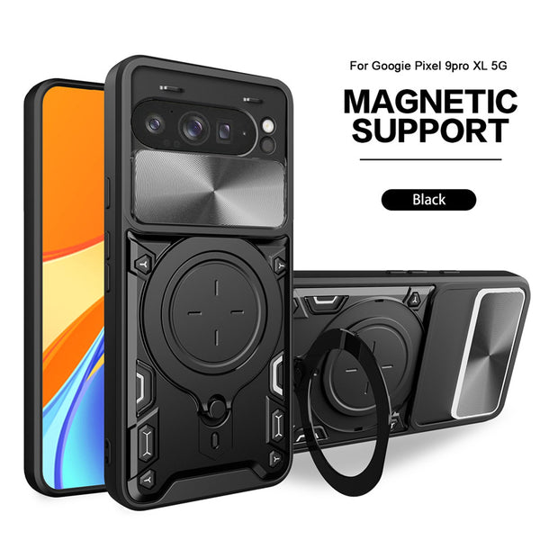 Google Pixel 9 Pro XL/10 Pro XL - Stryker Heavy-Duty Magnetic Case with Sliding Lens Protector
