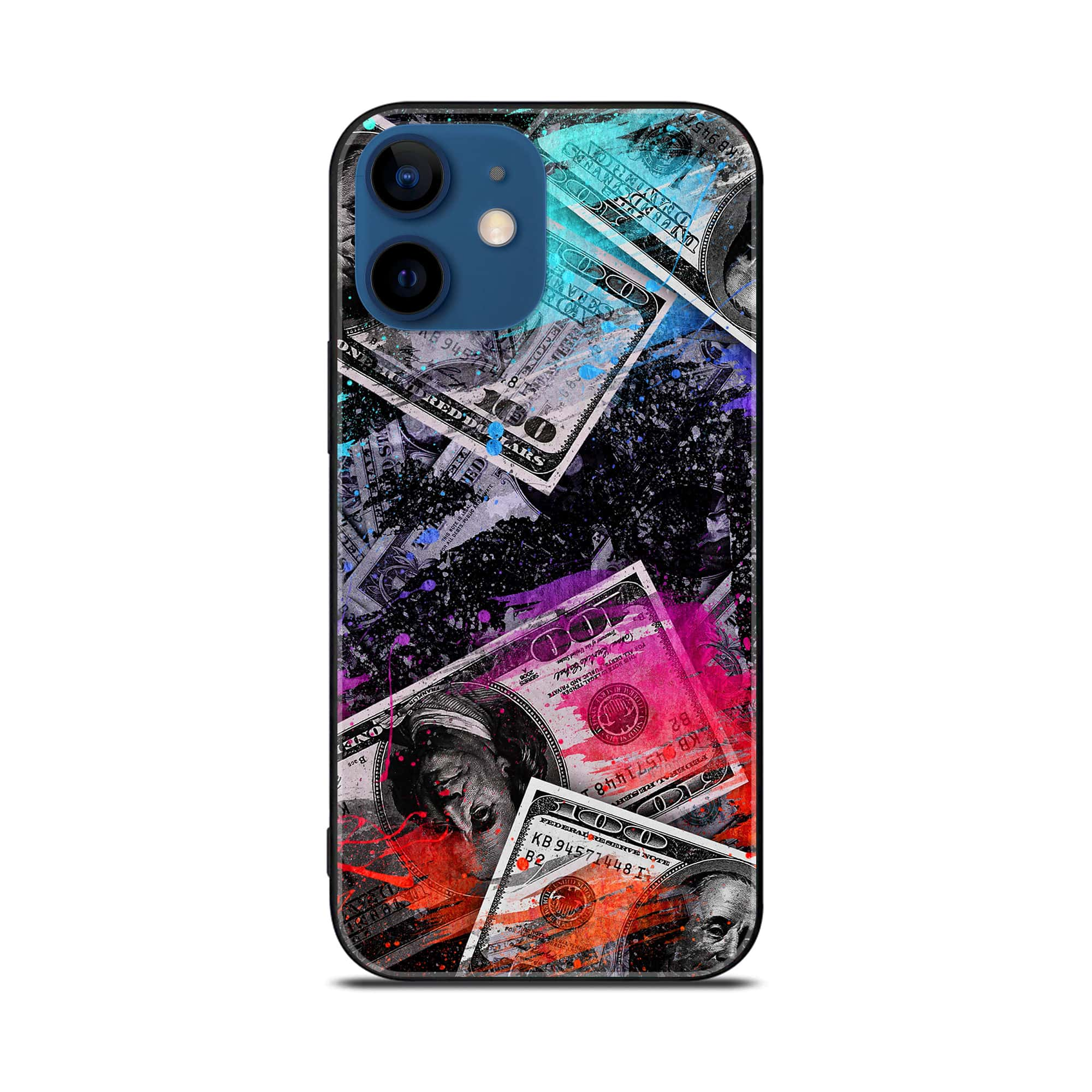 iPhone 11  Dollar Series  Premium Printed Glass soft Bumper shock Proof Case