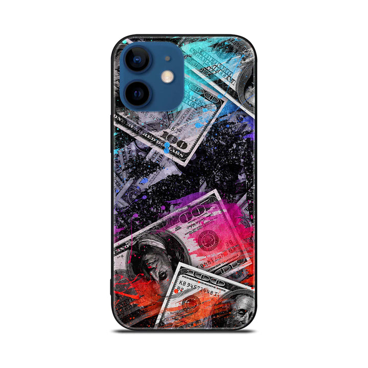 iPhone 11  Dollar Design 4 Premium Printed Glass soft Bumper shock Proof Case  CS-34663