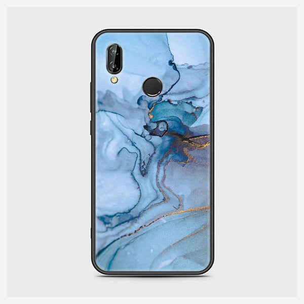 Huawei Nova 3i - Blue Marble Series - Premium Printed Glass soft Bumper shock Proof Case