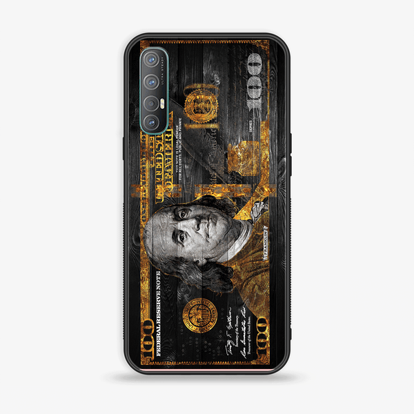 Oppo Reno 3 Pro 5g - Dollar Series - Premium Printed Glass soft Bumper shock Proof Case