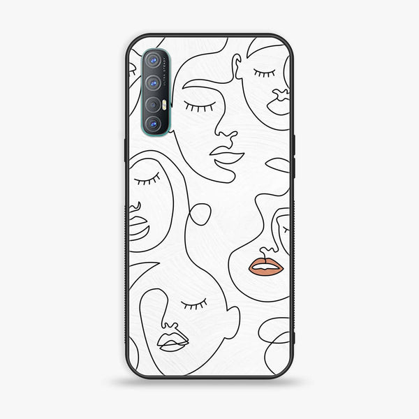 Oppo Reno 3 Pro 5g - Girls Line Series - Premium Printed Glass soft Bumper shock Proof Case