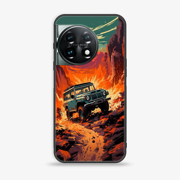 OnePlus 11R - Jeep Offroad - Premium Printed Glass soft Bumper Shock Proof Case