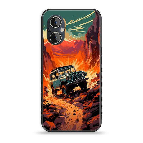OnePlus Nord N20 5G - Jeep Offroad - Premium Printed Glass soft Bumper Shock Proof Case