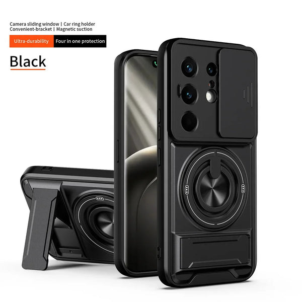 Tecno Camon 50 - Tactical Stealth MagSafe Case with Sliding Lens, Ring Holder & Kickstand