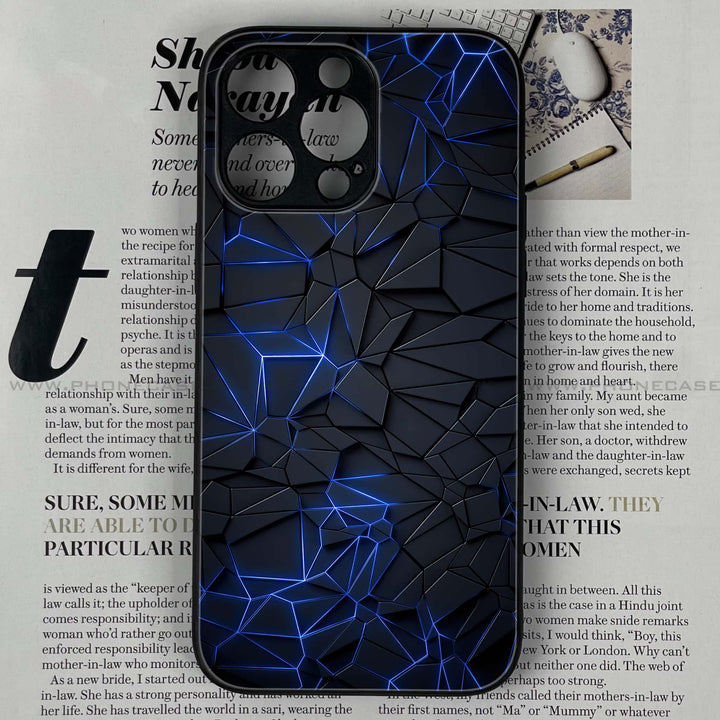 iPhone 13 Pro Max - 3D Design 1- Premium Metal Printed soft Bumper shock Proof Case CS-43684