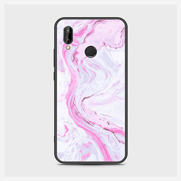 Huawei Nova 3i - Pink Marble Series - Premium Printed Glass soft Bumper shock Proof Case