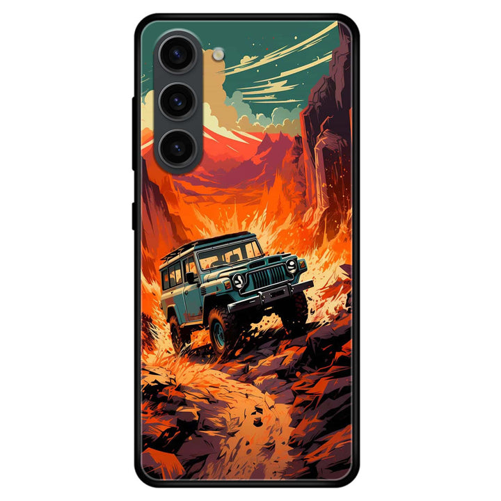 Samsung Galaxy S23 Plus - Jeep Offroad - Premium Metal Printed soft Bumper shock Proof Case