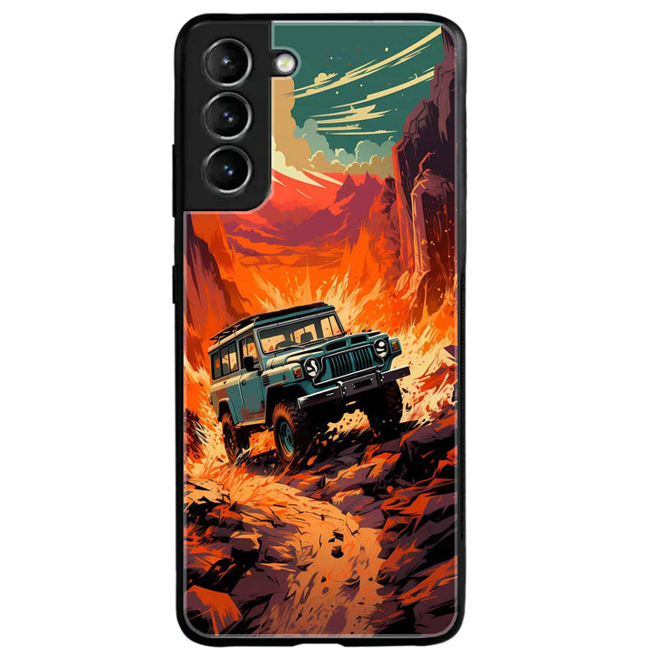 Samsung Galaxy S21 Plus - Jeep Offroad - Premium Metal Printed soft Bumper shock Proof Case