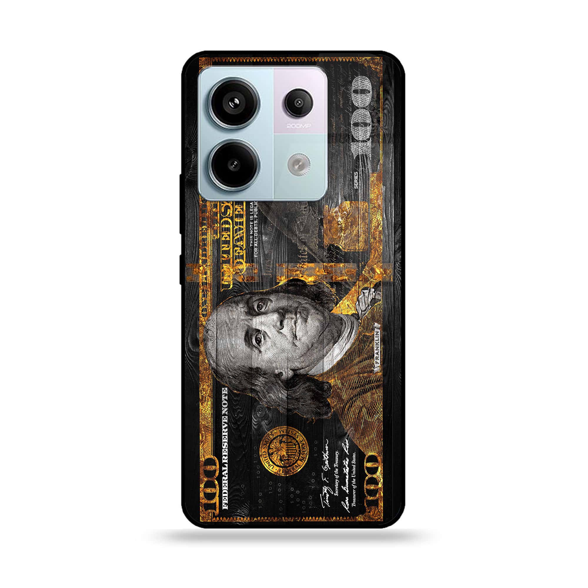 Redmi Note 13 - Dollar Series - Premium Metal Printed soft Bumper shock Proof Case