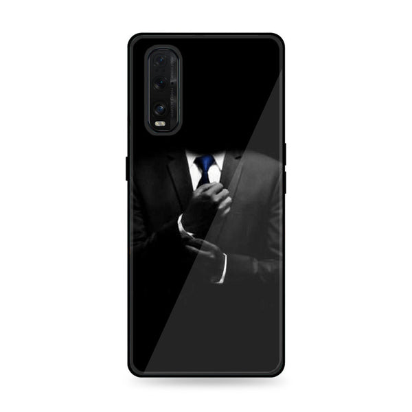 Oppo Find X2 Pro -Black Art Series - Premium Printed Glass soft Bumper shock Proof Case
