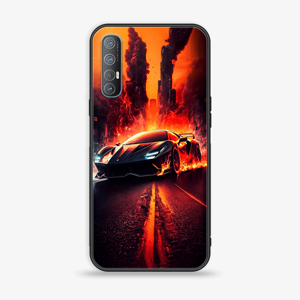 Oppo Reno 3 Pro 5g - Racing Series - Premium Printed Glass soft Bumper shock Proof Case