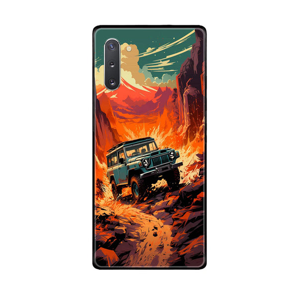 Samsung Galaxy Note 10 5G - Jeep Offroad - Premium Printed Glass soft Bumper Shock Proof Case