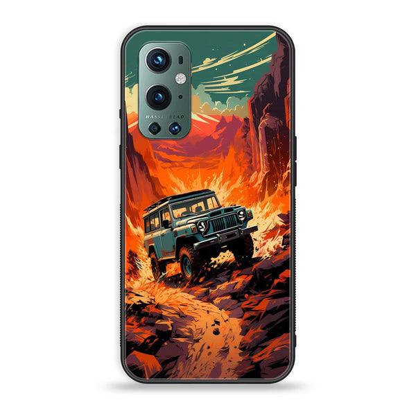 OnePlus 9 Pro - Jeep Offroad - Premium Printed Glass soft Bumper Shock Proof Case