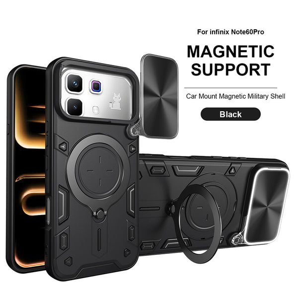 Infinix Note 60/60 Pro - Stryker Heavy-Duty Magnetic Case with Sliding Lens Protector