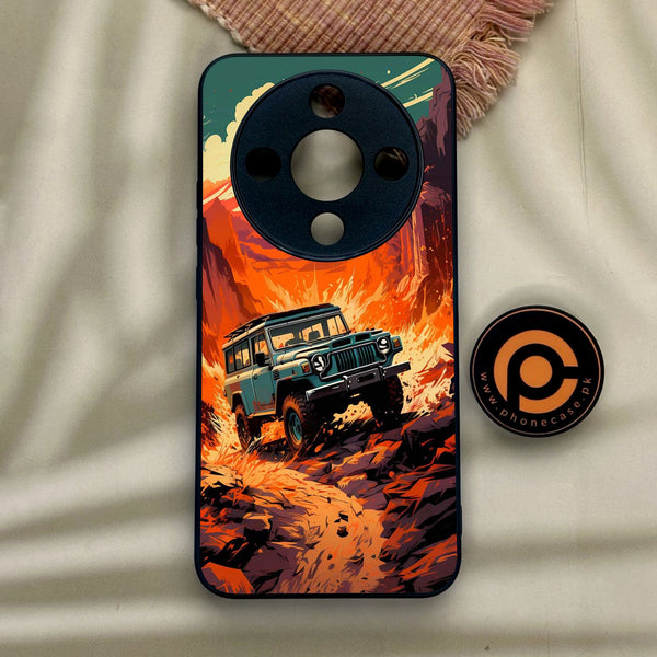 Honor x9d - Jeep Offroad - Premium Metal Printed Soft Bumper Shock Proof Case