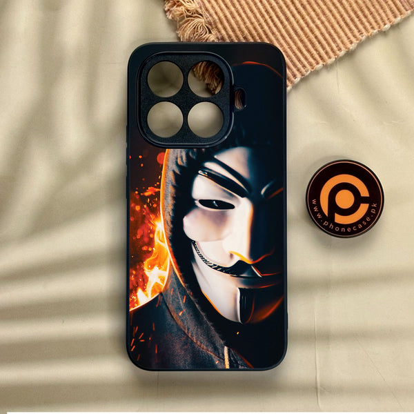 Xiaomi 15T Pro - Anonymous 2.0 Design 6 - Premium Metal Printed Soft Bumper Shock Proof Case