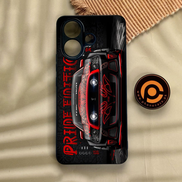Vivo V60 Lite  - Cobra X Racing Car - Premium Metal Printed Soft Bumper Shock Proof Case