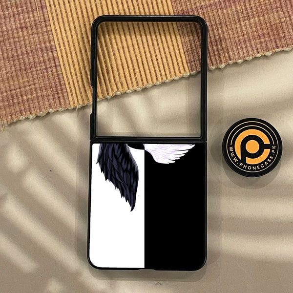 Samsung Galaxy Z Flip 8 - Angel 2.0 Design 5 - Premium Metal Printed Soft Bumper Shock Proof Case