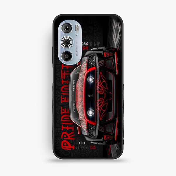 Motorola Edge 30 Pro - Cobra X Racing Car - Premium Metal Printed Soft Bumper Shock Proof Case
