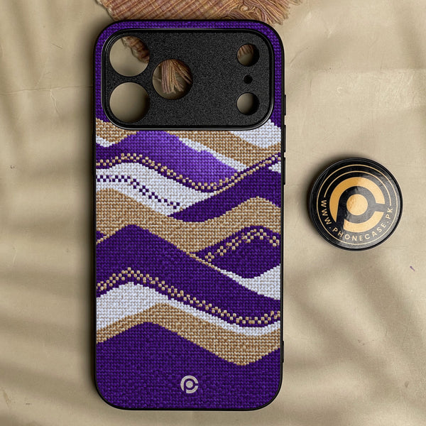 Iphone 18 Pro - Classic Weave Design 14 - Premium Metal Printed Soft Bumper Shock Proof Case