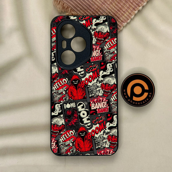 Honor 400 Pro - Boom Red - Premium Metal Printed Soft Bumper Shock Proof Case