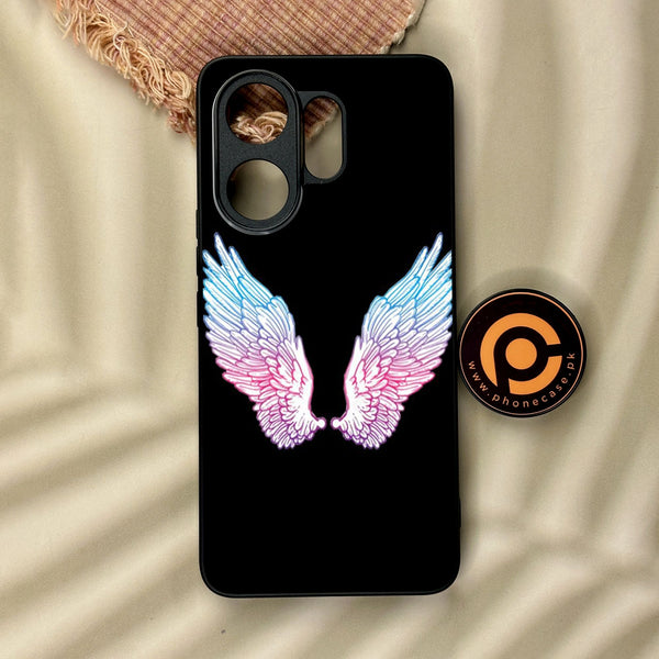 Vivo V60 - Angel Wings Design 8 - Premium Metal Printed Soft Bumper Shock Proof Case