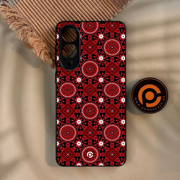 Galaxy S25 Edge - Ajrak Design 6 - Premium Metal Printed Soft Bumper Shock Proof Case