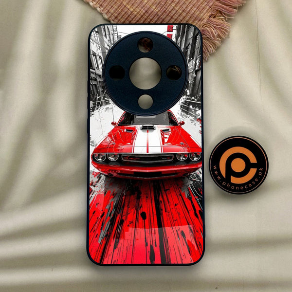 Honor x9d - Red Muscle Car Thrill - Premium Metal Printed Soft Bumper Shock Proof Case