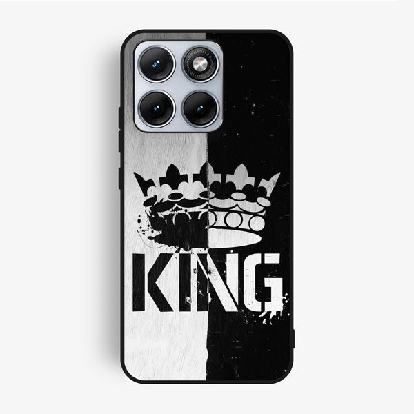 Motorola Edge 70 Fusion - King Design 7 - Premium Metal Printed Soft Bumper Shock Proof Case