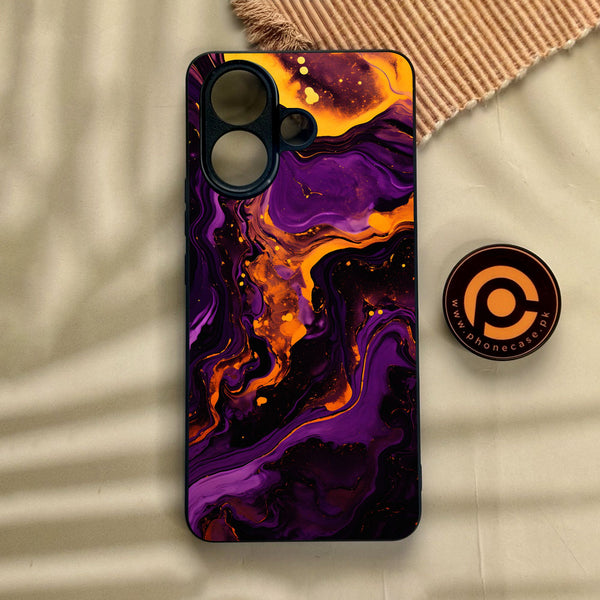 Vivo V60 Lite  - Liquid Design 7 - Premium Metal Printed Soft Bumper Shock Proof Case