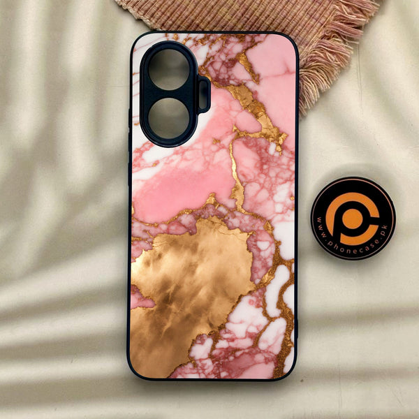 Xiaomi Redmi Turbo 4 Pro - Pink Marble 2.0 Design 7 - Premium Metal Printed Soft Bumper Shock Proof Case