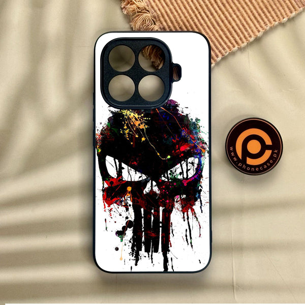 Xiaomi 15T Pro - Punisher Skull Design - Premium Metal Printed Soft Bumper Shock Proof Case