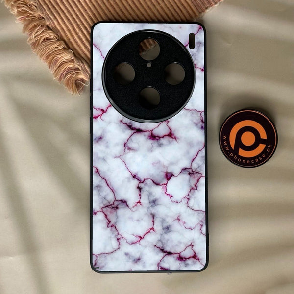 Vivo x100 Pro - White Design 1 - Premium Metal Printed Soft Bumper Shock Proof Case