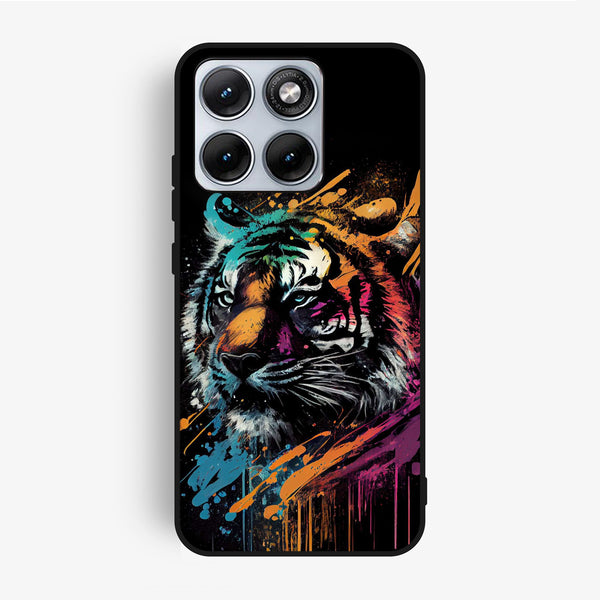 Motorola Edge 70 Fusion - Tiger 2.0 Design 9 - Premium Metal Printed Soft Bumper Shock Proof Case