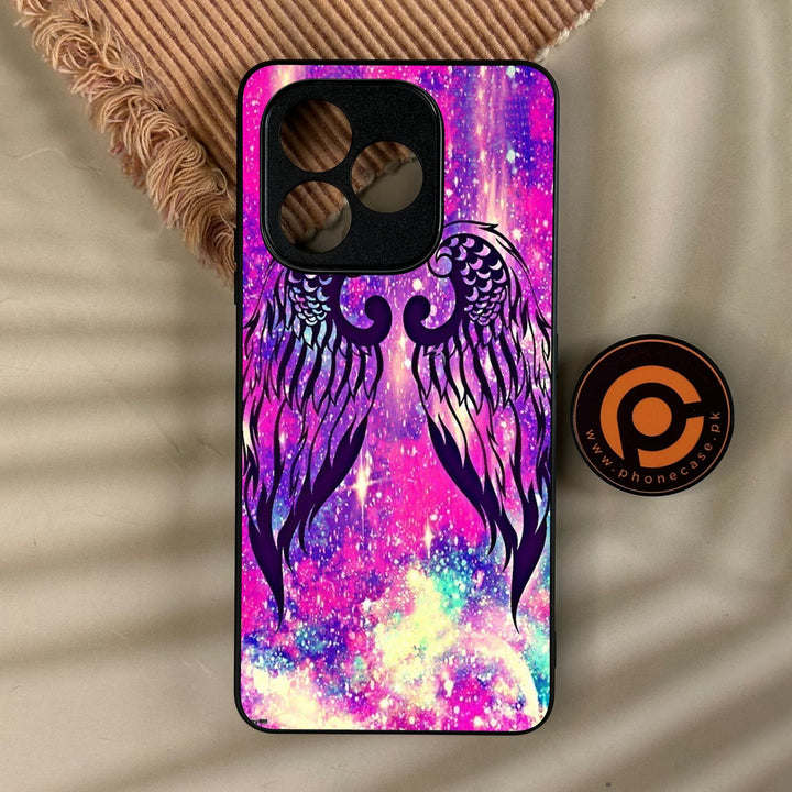 Honor X8d - Angel Wings Design 9 - Premium Metal Printed Soft Bumper Shock Proof Case
