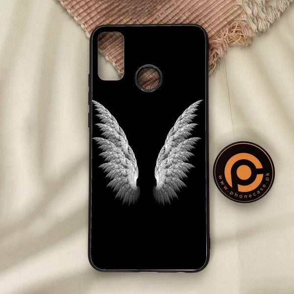 Honor 9X Lite - Angel Wings Design 6 - Premium Metal Printed Soft Bumper Shock Proof Case