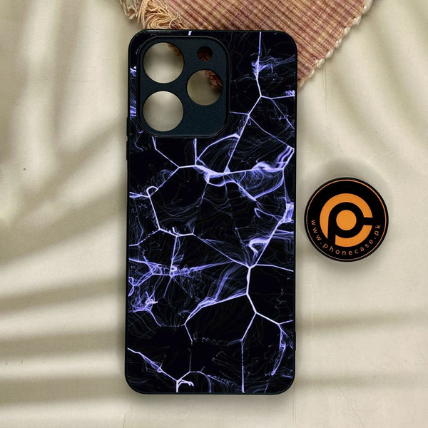 Realme Note 70 - Black Marble Design 10 - Premium Metal Printed Soft Bumper Shock Proof Case