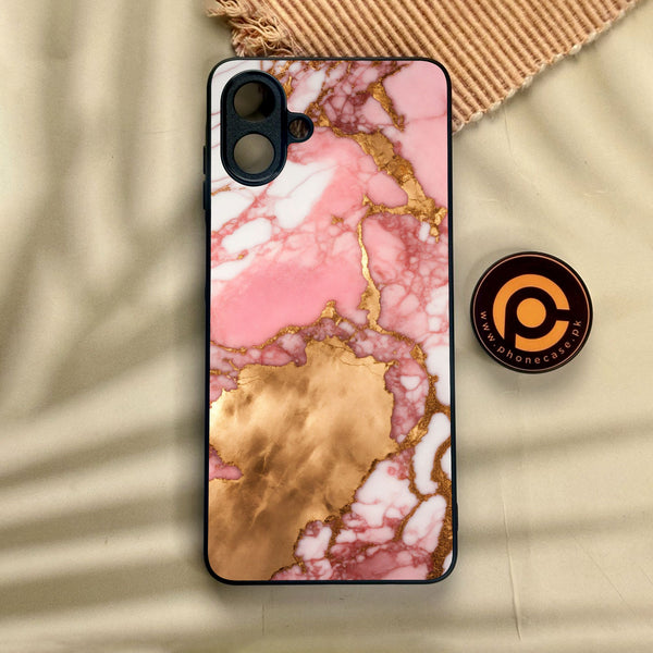 Samsung Galaxy A07 - Pink Marble 2.0 Design 7 - Premium Metal Printed Soft Bumper Shock Proof Case