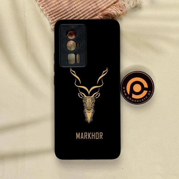 Xiaomi Redmi K60 Pro - Markhor Design 3 - Premium Metal Printed Soft Bumper Shock Proof Case