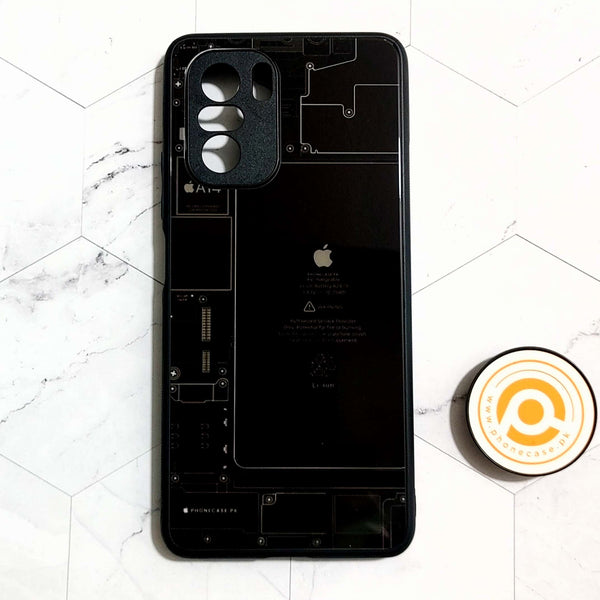 Xiaomi Poco F3 - Schematics - Premium Printed Glass soft Bumper shock Proof Case CS-14474