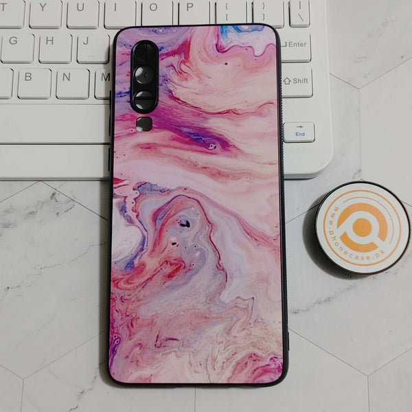 Huawei P30 - Pink Marble - Premium Printed Glass soft Bumper shock Proof Case CS-22725